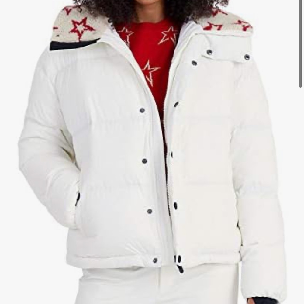 Perfect Moment White Ski Jacket Quilted Puffer Design
